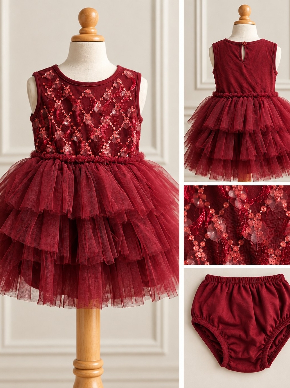 Tutu Du Monde Bébé Regalia Tutu Dress Beaujolais 6-12M NWT